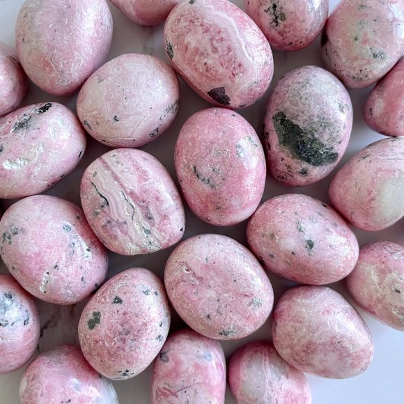 Rhodonite Stone Clasp Gold Tone Bangle Bracelet - Picture 5 of 5